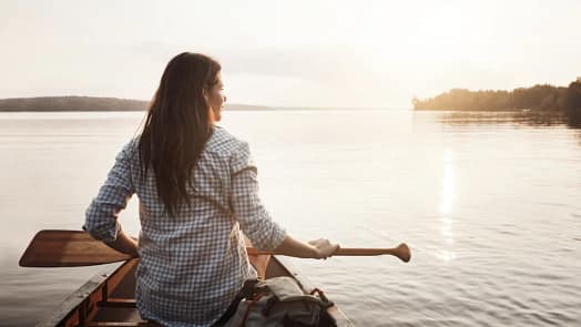 Calm and composed leader navigating with mindfulness, leading with quiet confidence.